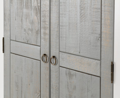 Vermont 2 Door Wardrobe - White/Grey