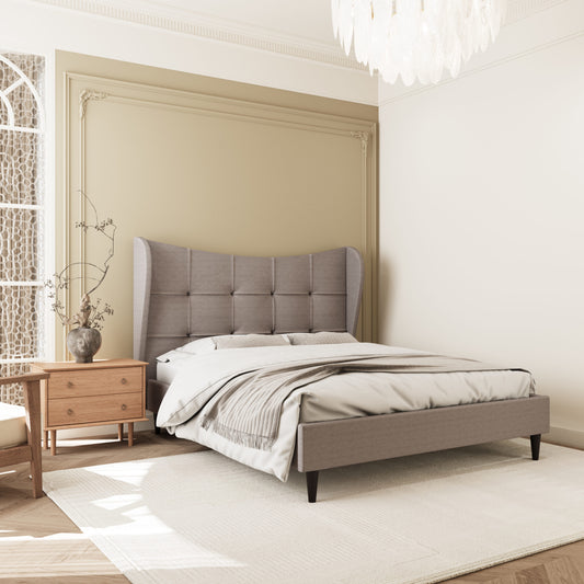 Verona 5' Bed - Brown Fabric