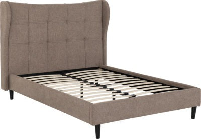Verona 4'6" Bed - Brown Fabric