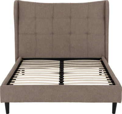 Verona 4'6" Bed - Brown Fabric