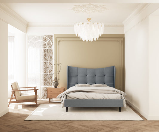 Verona 5' Bed - Grey Fabric