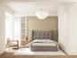 Verona 5' Ottoman Bed - Brown Fabric