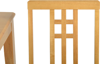 Vienna Dining Set (X2 Chairs) - Medium Oak/Brown Pu