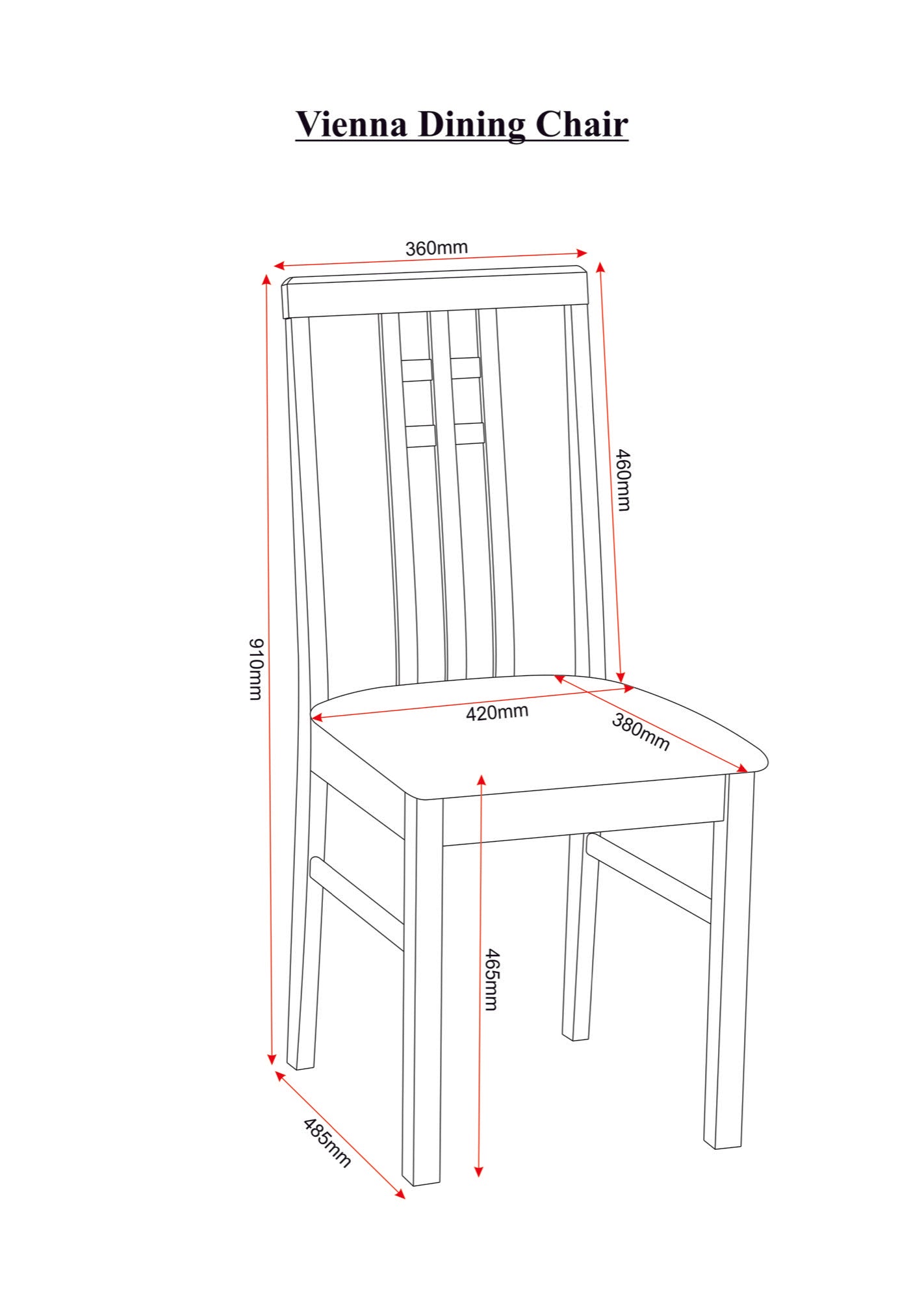 Vienna Dining Set (X2 Chairs) - Medium Oak/Brown Pu