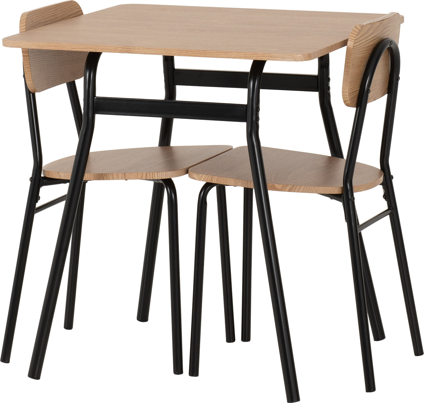 Warren 1+2 Dining Set - Russet Oak Effect/Black