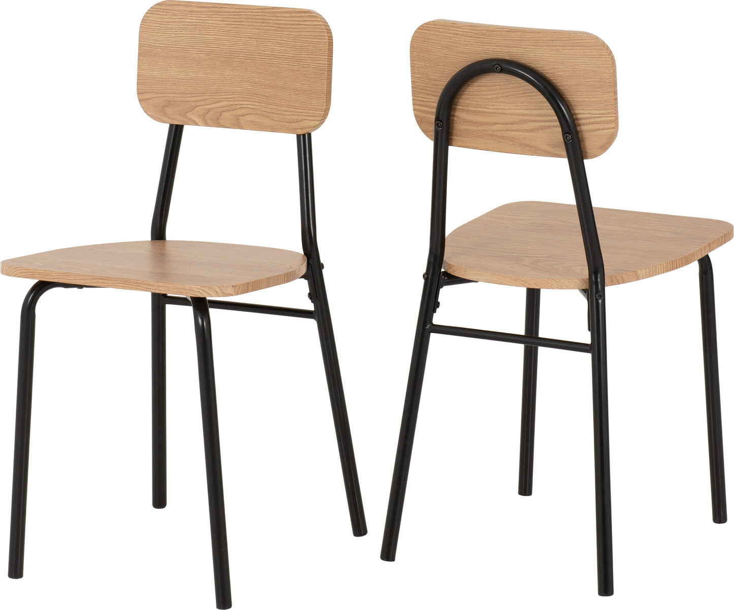 Warren 1+2 Dining Set - Russet Oak Effect/Black