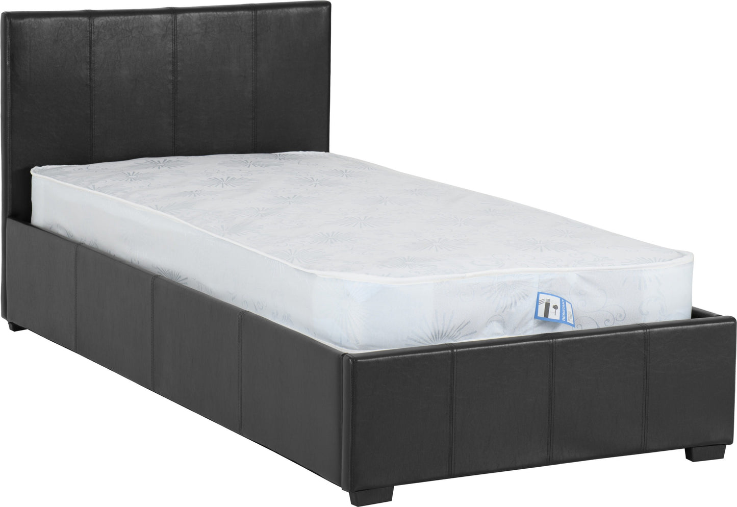 Waverley 3' Storage Bed - Black Pu