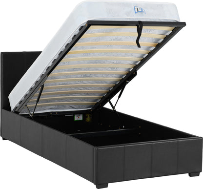 Waverley 3' Storage Bed - Black Pu