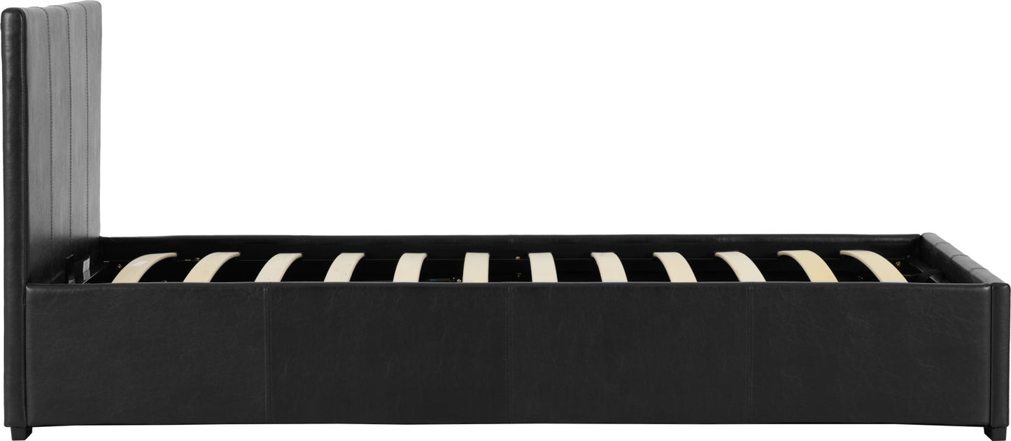 Waverley 3' Storage Bed - Black Pu