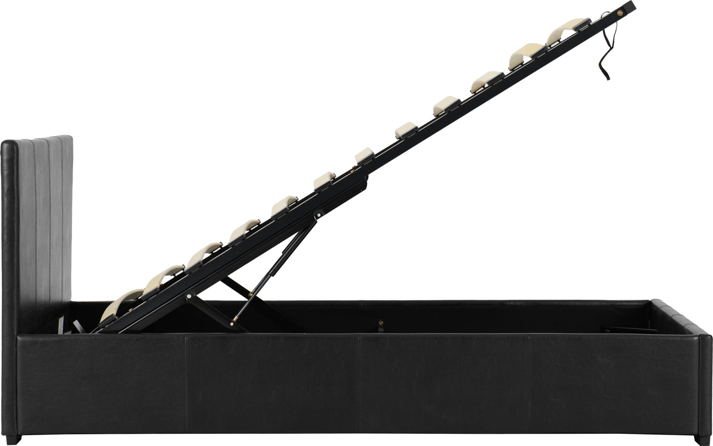 Waverley 3' Storage Bed - Black Pu
