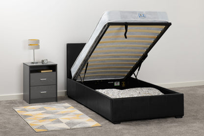 Waverley 3' Storage Bed - Black Pu
