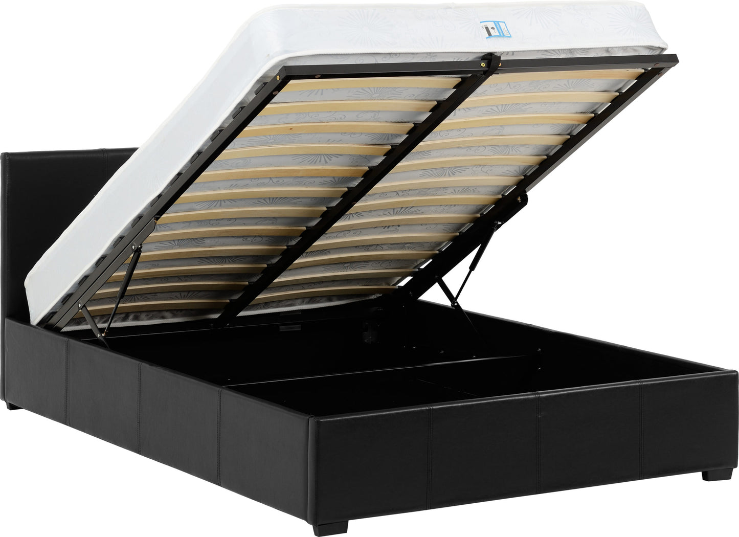 Waverley 5' Storage Bed - Black Pu
