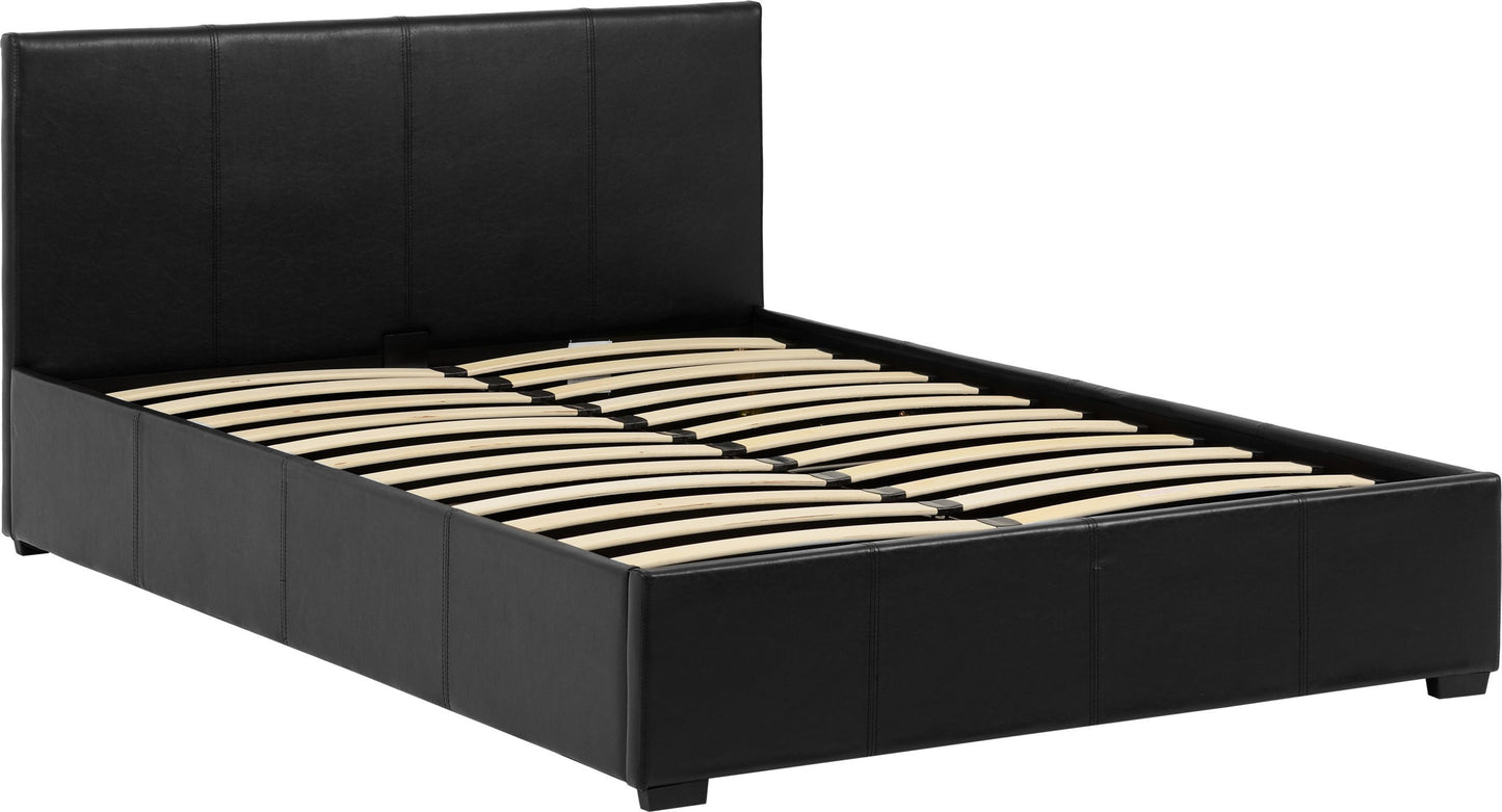 Waverley 5' Storage Bed - Black Pu