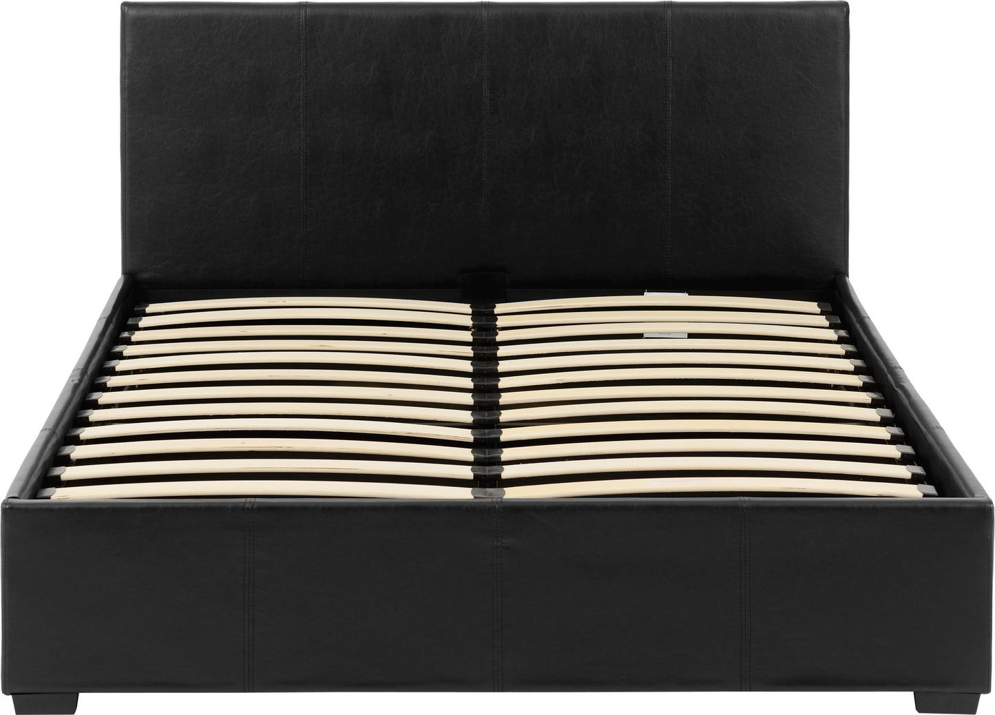Waverley 4'6" Storage Bed - Black Pu