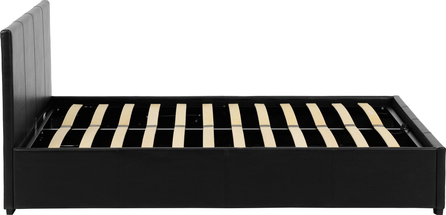 Waverley 5' Storage Bed - Black Pu