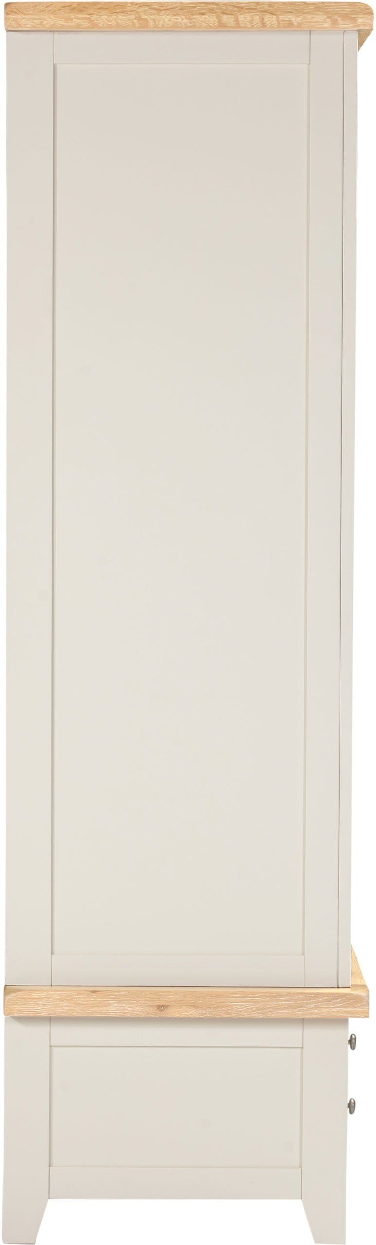 Windsor 2 Door 1 Drawer Wardrobe - Ivory/Oak
