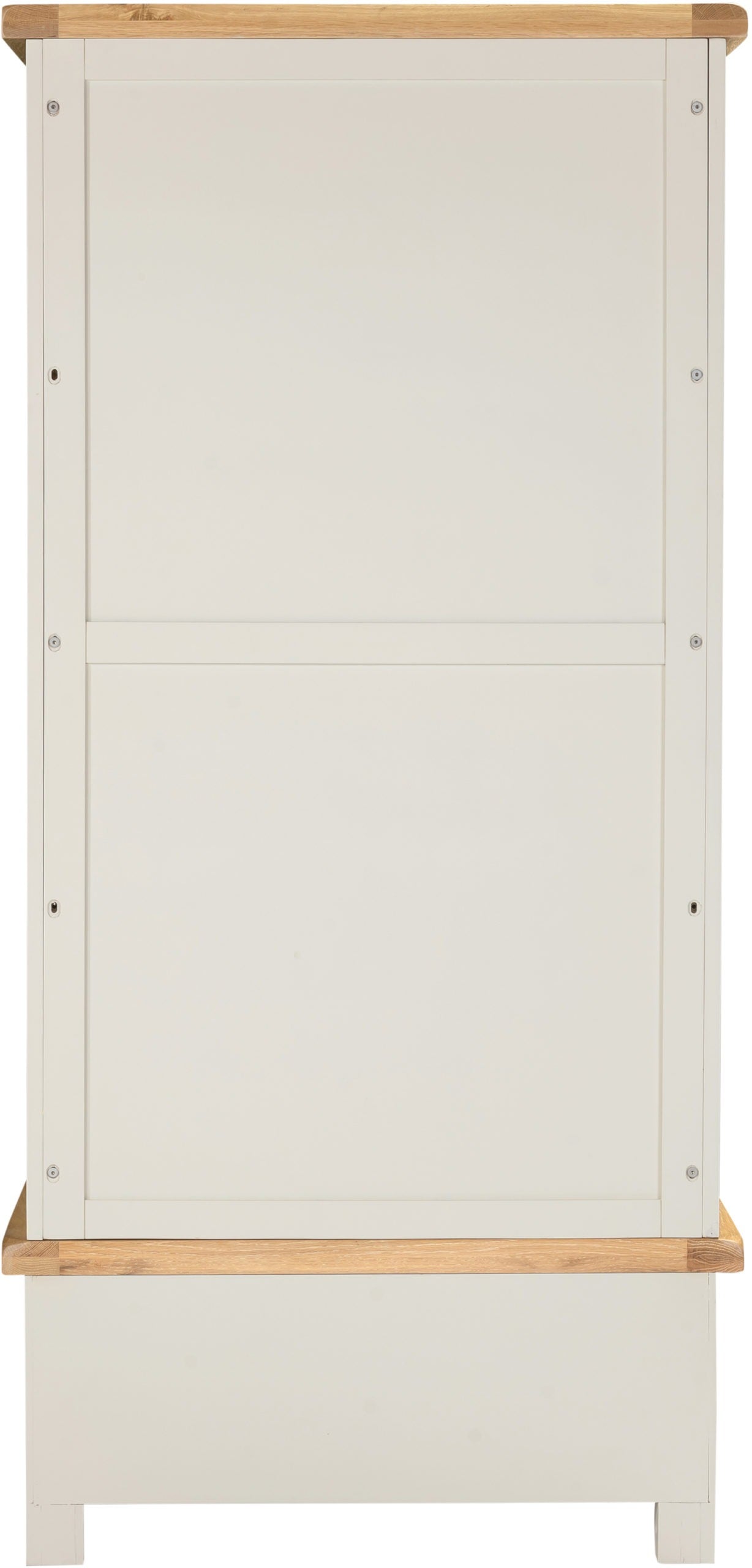 Windsor 2 Door 1 Drawer Wardrobe - Ivory/Oak