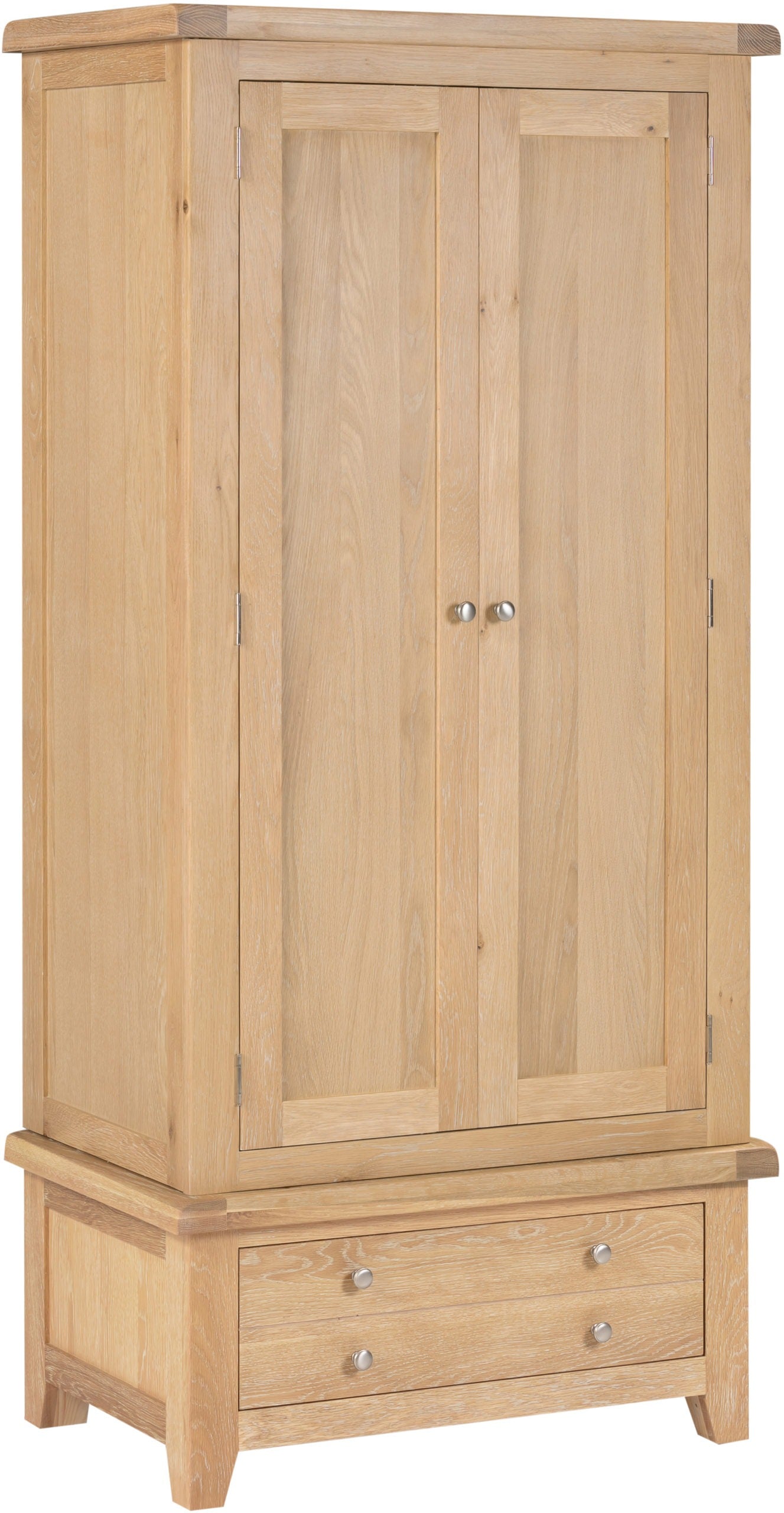 Windsor 2 Door 1 Drawer Wardrobe - Natural Oak