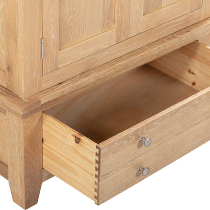 Windsor 2 Door 1 Drawer Wardrobe - Natural Oak