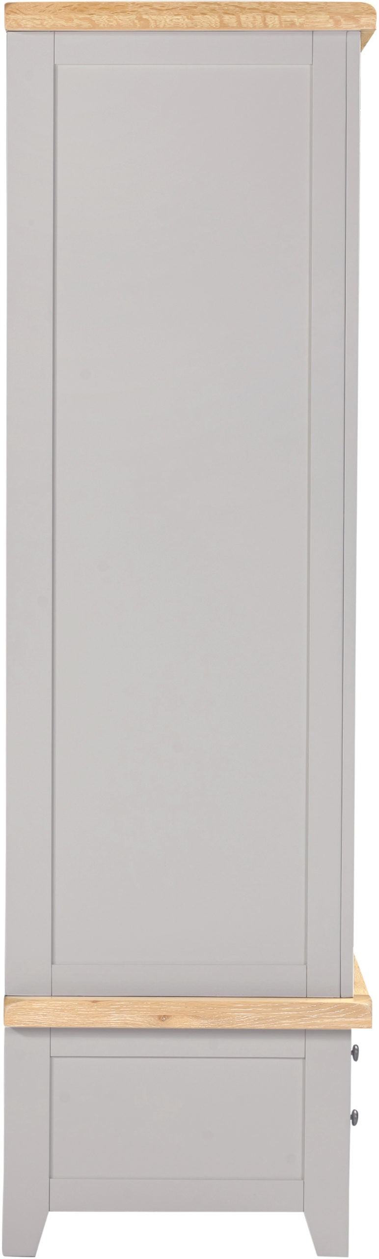 Windsor 2 Door 1 Drawer Wardrobe - Pebble Grey/Oak