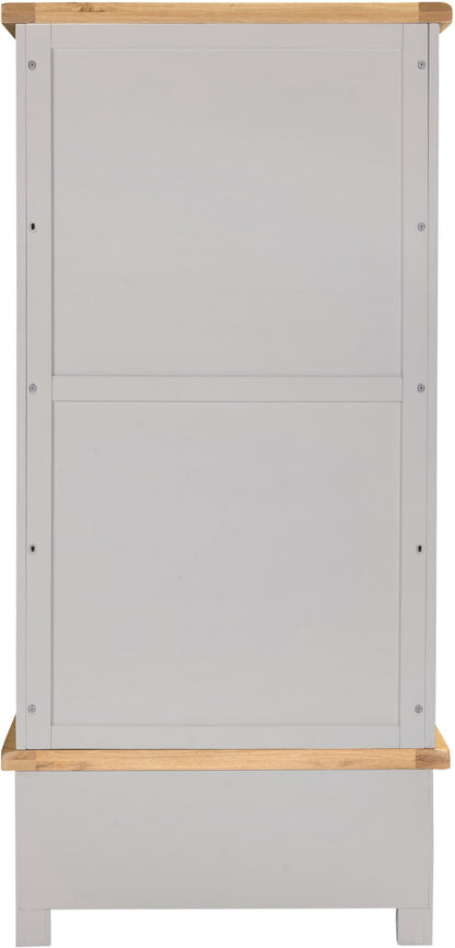 Windsor 2 Door 1 Drawer Wardrobe - Pebble Grey/Oak