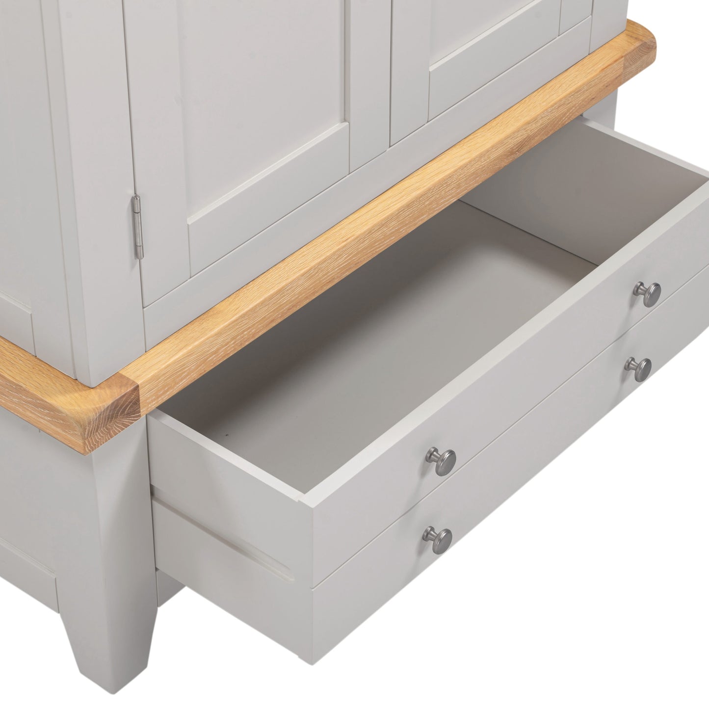 Windsor 2 Door 1 Drawer Wardrobe - Pebble Grey/Oak
