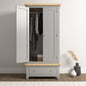 Windsor 2 Door 1 Drawer Wardrobe - Pebble Grey/Oak