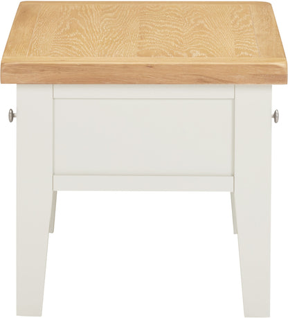 Windsor 2 Drawer Coffee Table - Ivory/Oak