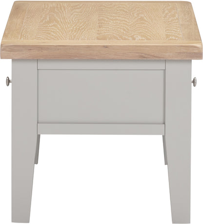 Windsor 2 Drawer Coffee Table - Pebble Grey/Oak