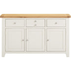 Windsor 3 Door 3 Drawer Sideboard - Ivory/Oak