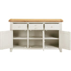 Windsor 3 Door 3 Drawer Sideboard - Ivory/Oak