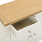 Windsor 3 Door 3 Drawer Sideboard - Ivory/Oak