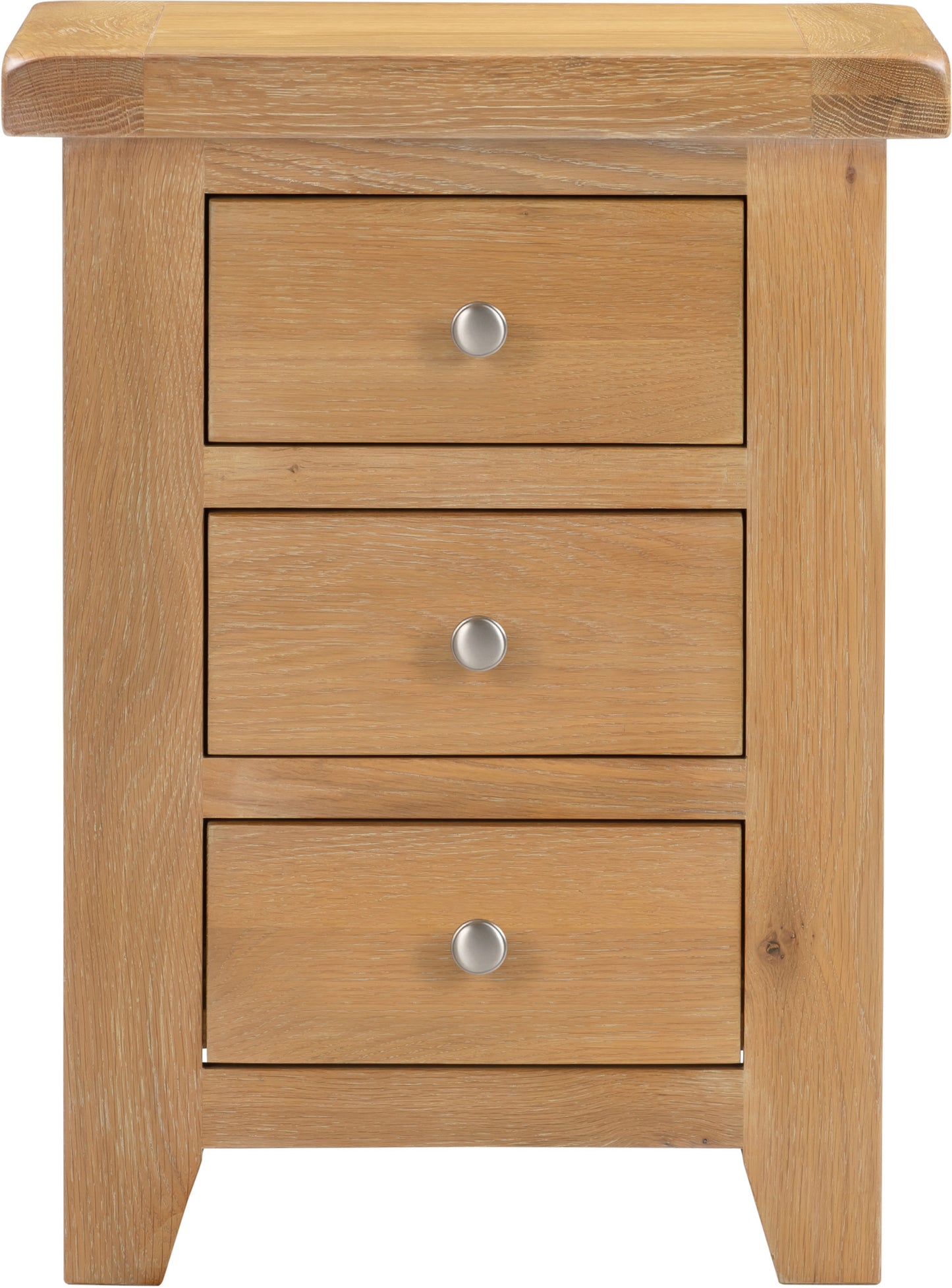 Windsor 3 Drawer Bedside - Natural Oak