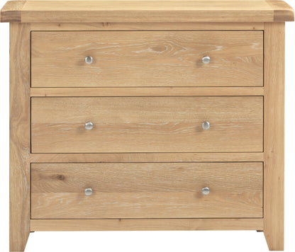 Windsor 3 Drawer Chest - Natural Oak