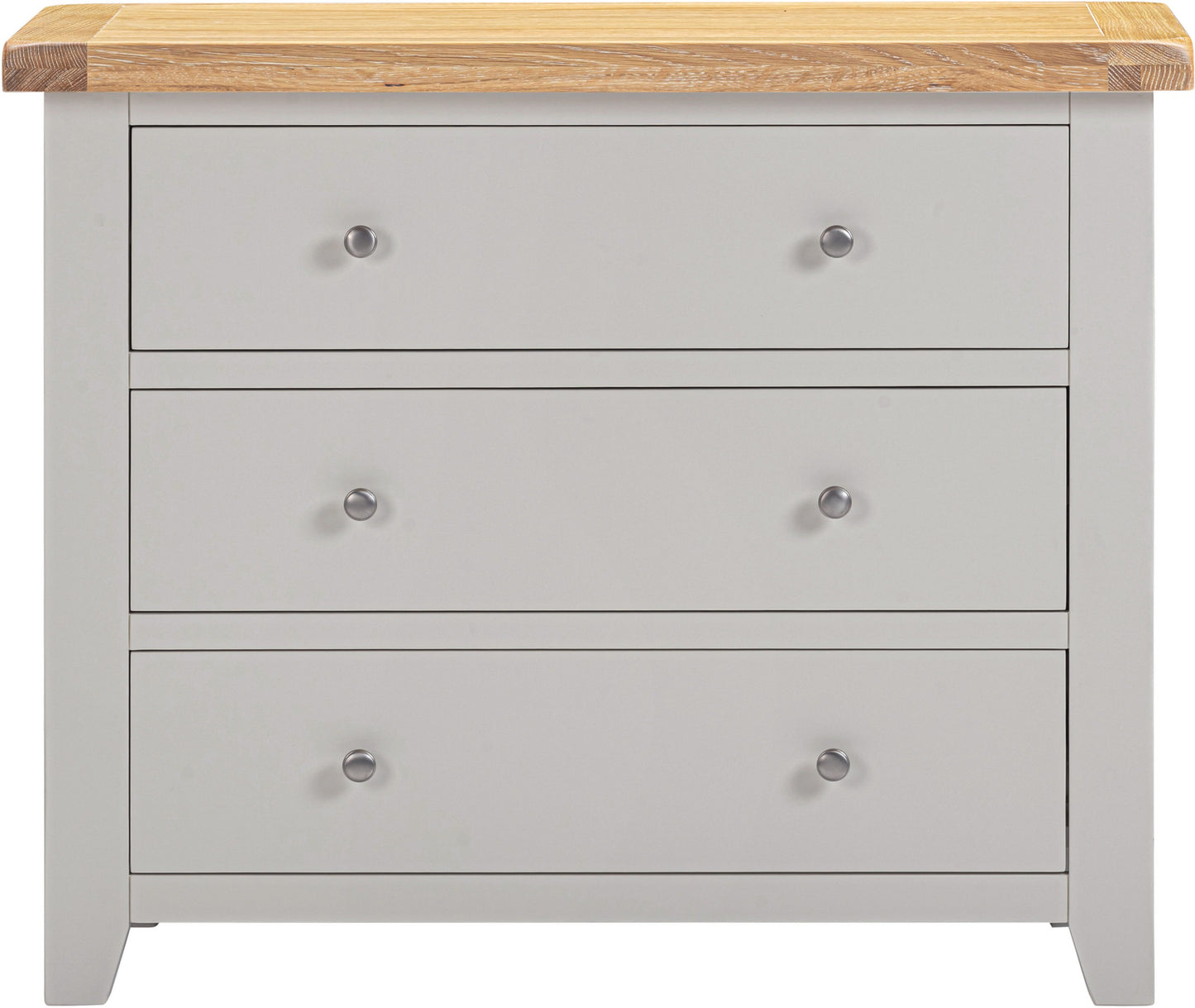 Windsor 3 Drawer Chest - Pebble Grey/Oak