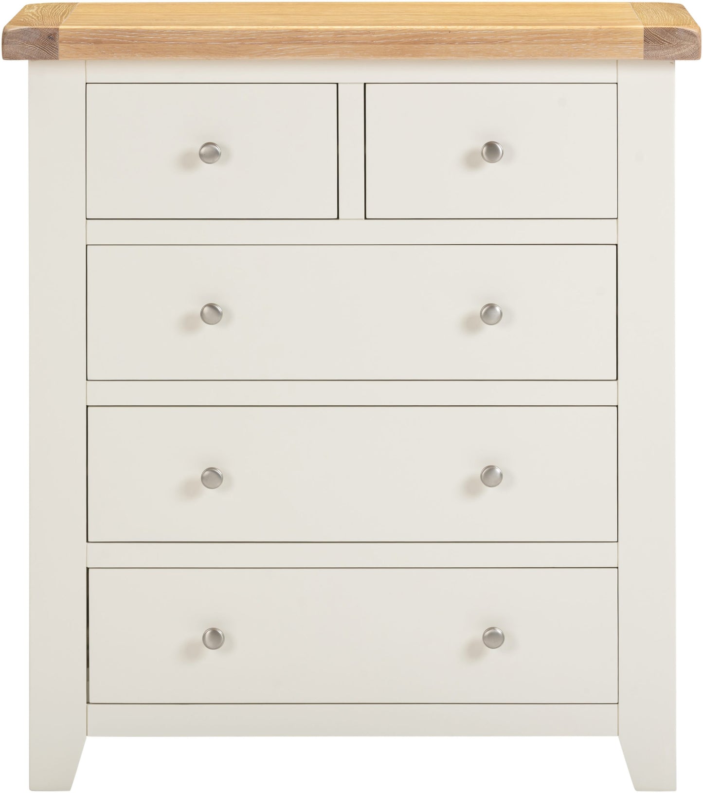 Windsor 3+2 Drawer Chest - Ivory/Oak