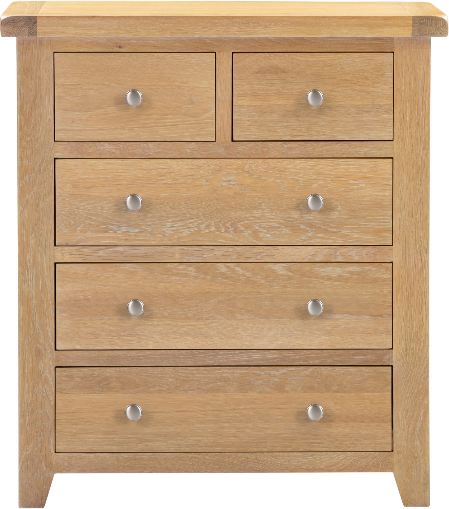 Windsor 3+2 Drawer Chest - Natural Oak
