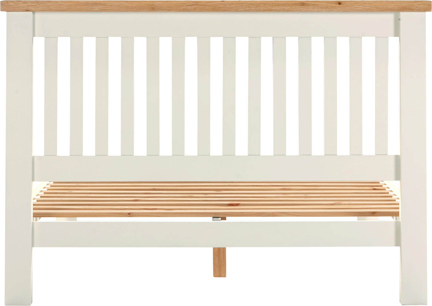Windsor 4'6" Low End Bed - Ivory/Oak