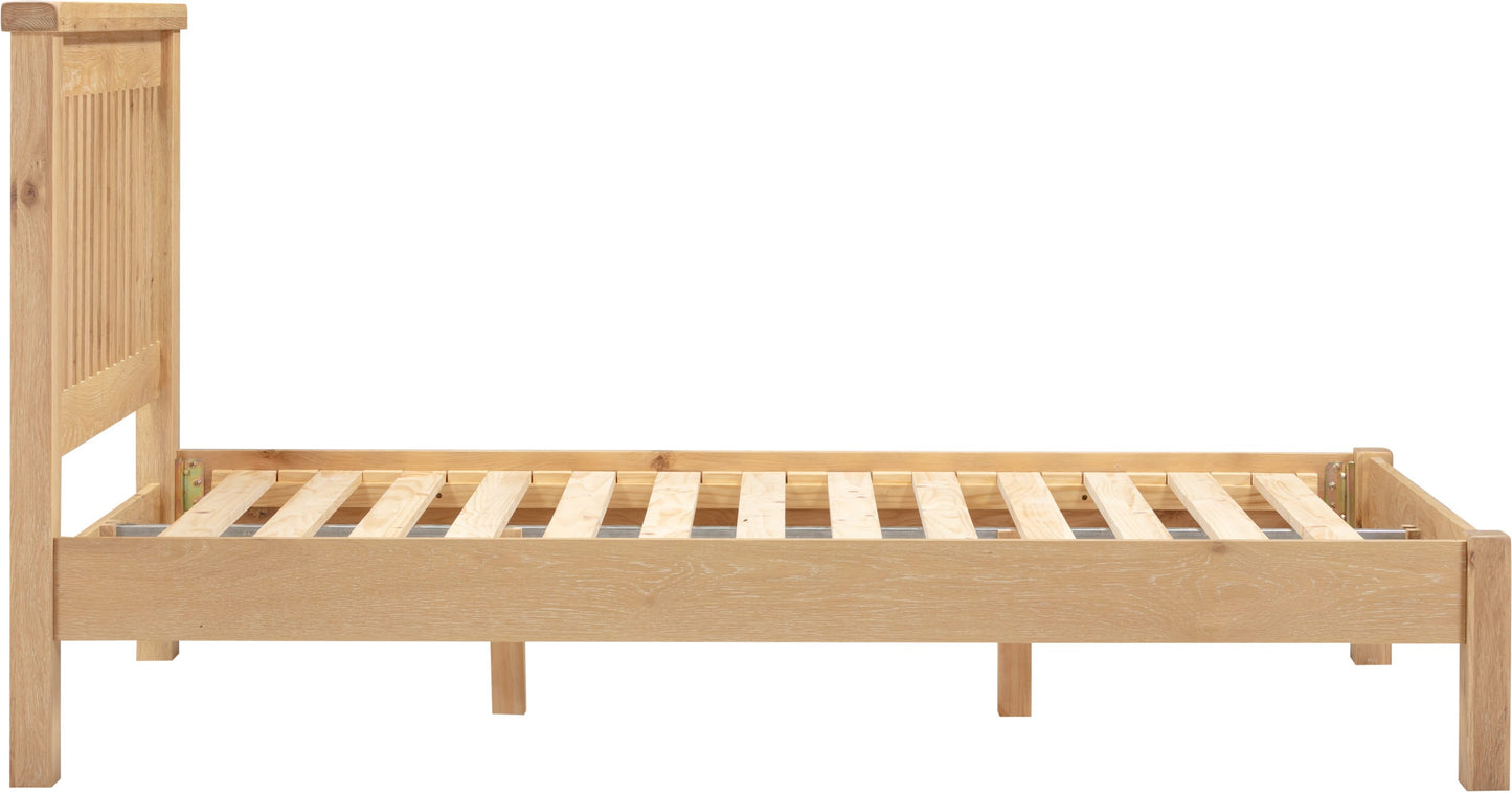 Windsor 4'6" Low End Bed - Natural Oak