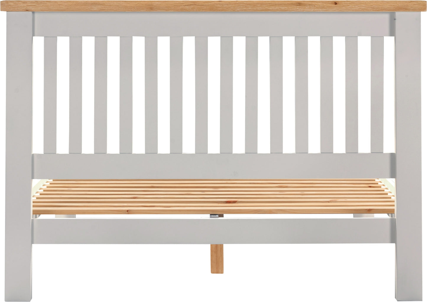 Windsor 4'6" Low End Bed - Pebble Grey/Oak