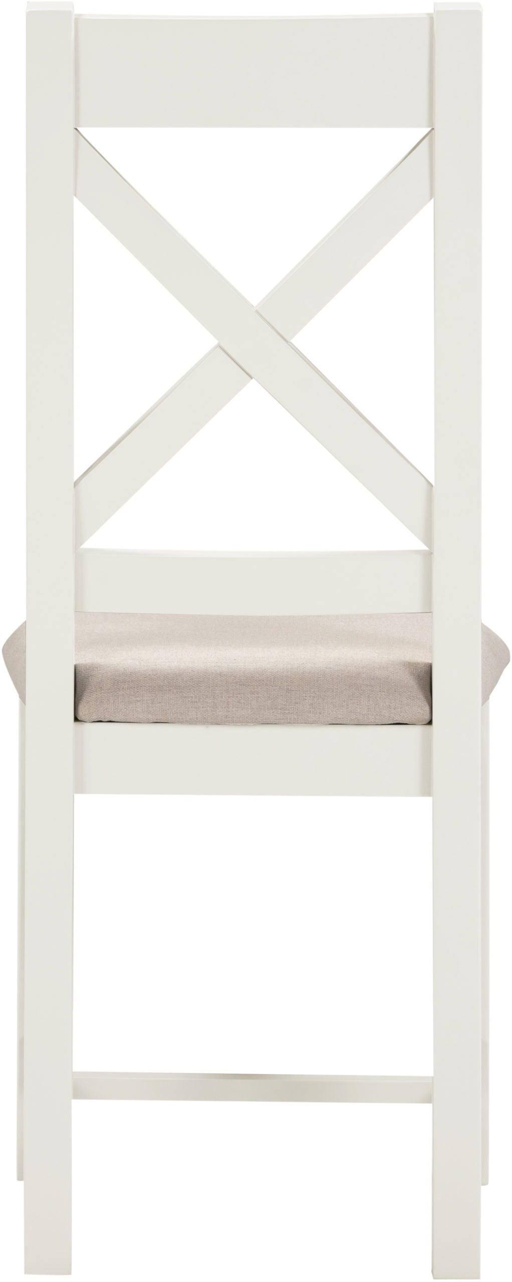 Windsor Cross Back Dining Chair (X2 Per Box) - Ivory/Oat Fabric