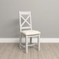 Windsor Cross Back Dining Chair (X2 Per Box) - Ivory/Oat Fabric