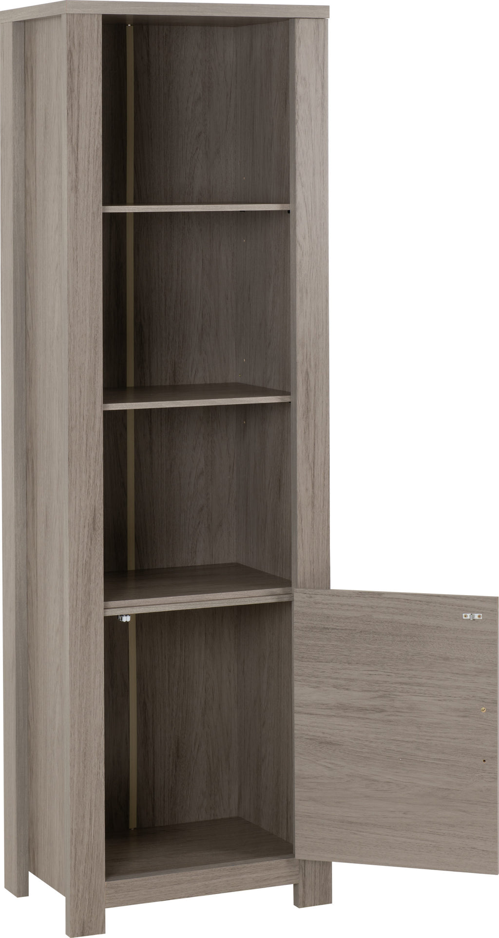 Zurich 1 Door Bookcase - Grey Wood Grain