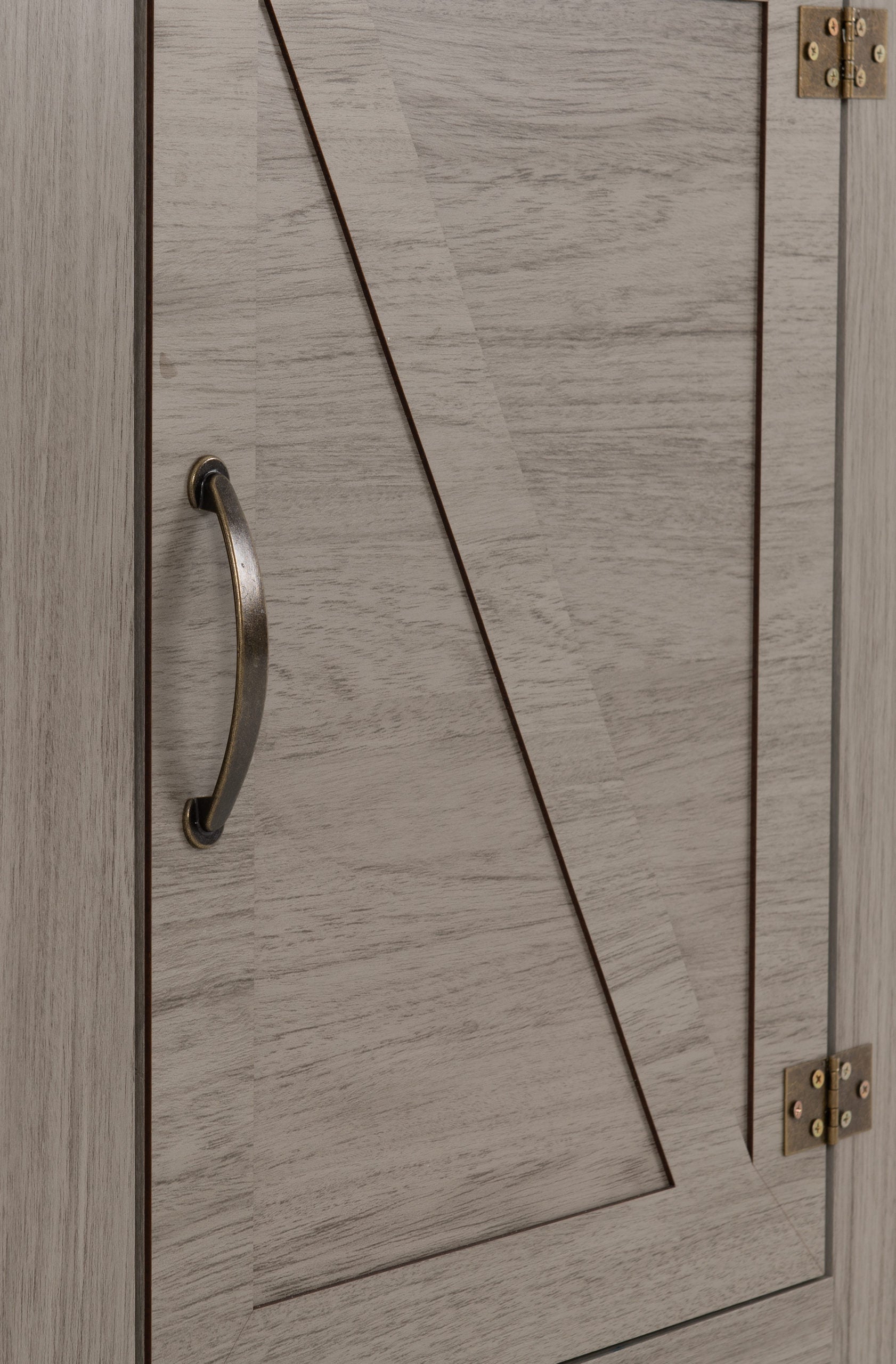 Zurich 1 Door Bookcase - Grey Wood Grain