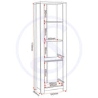 Zurich 1 Door Bookcase - Grey Wood Grain